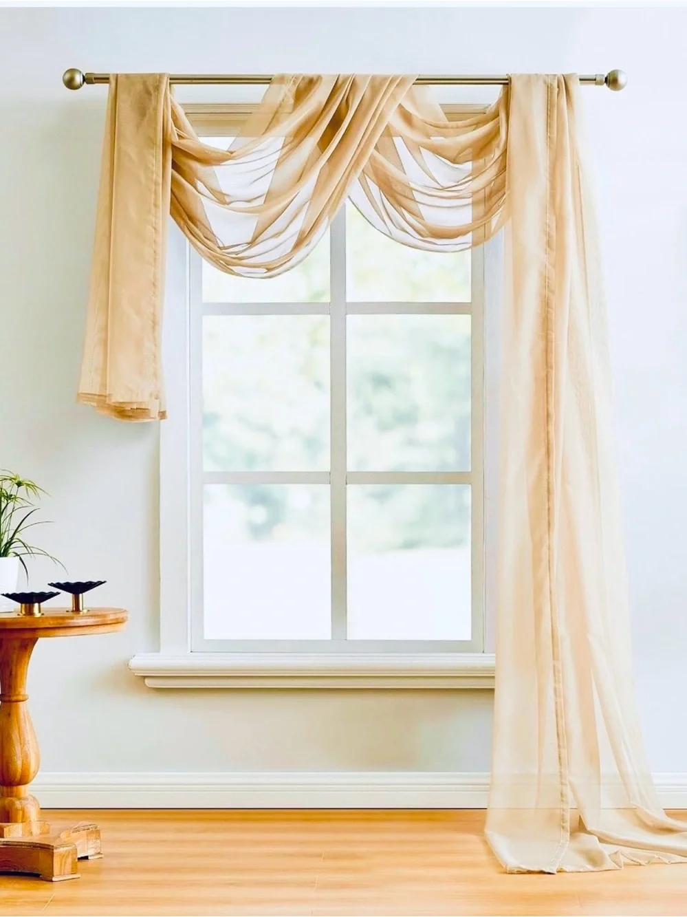 LIKE NEW! Floor Length Swag Curtains